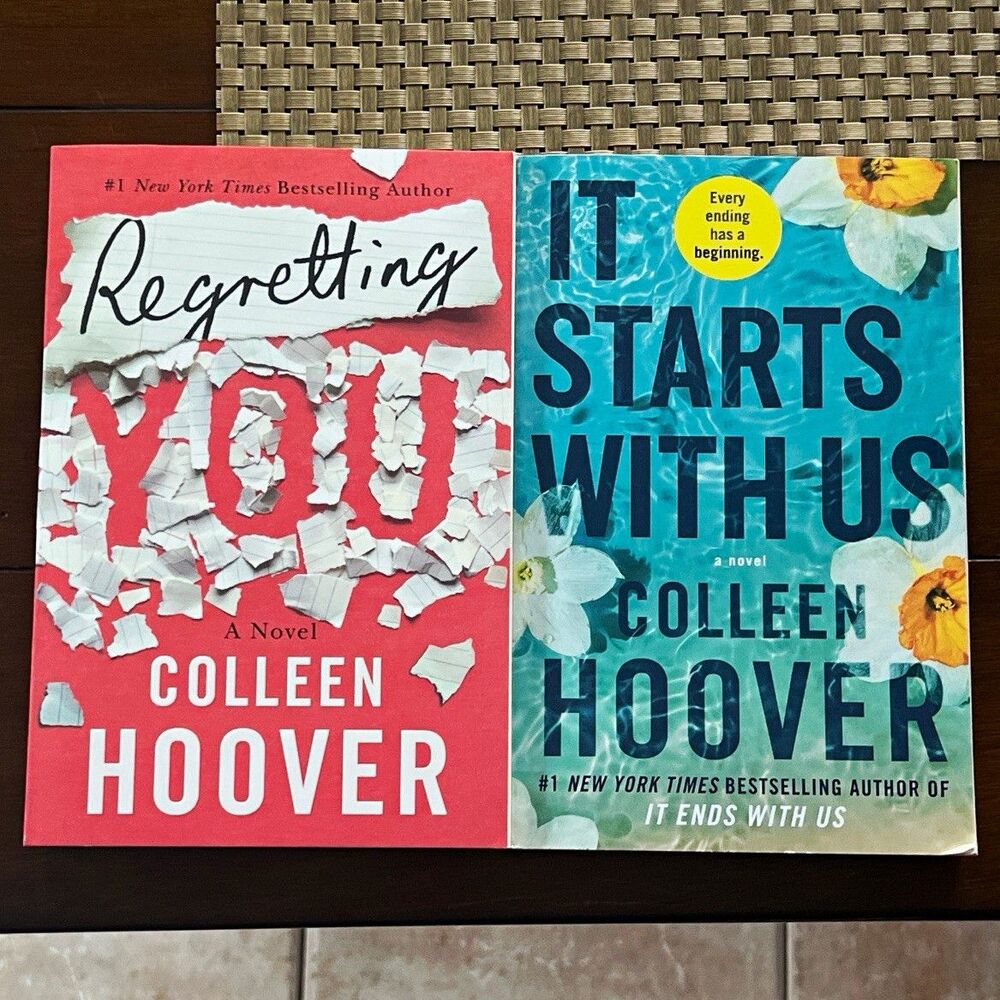 Colleen Hoover 2 Book Bundle Regretting You It Starts With Us Paperback Novels